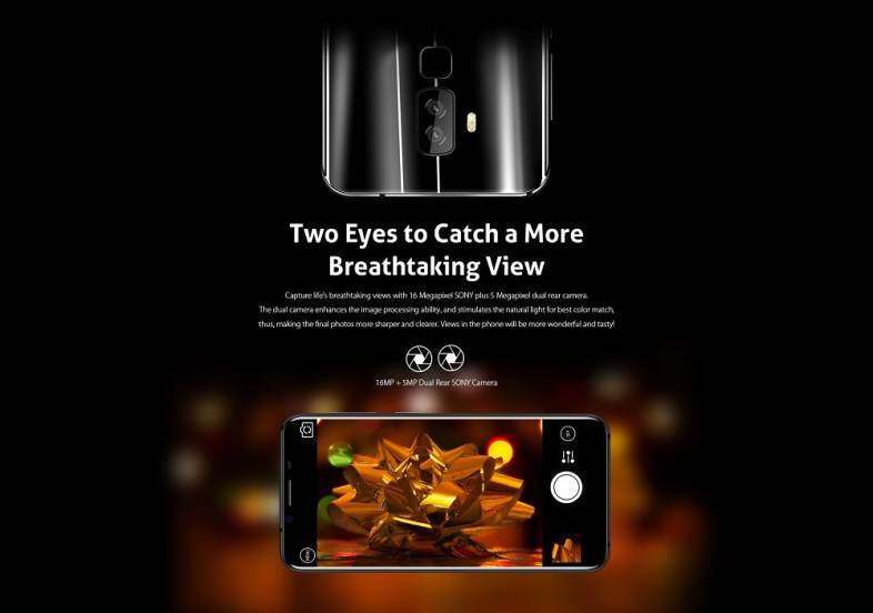 HOMTOM S8 4G Smartphone 5.7 inch MTK6750T Smart Gesture Finger Scanner 4GB RAM 64GB ROM 16.0MP   5.0MP