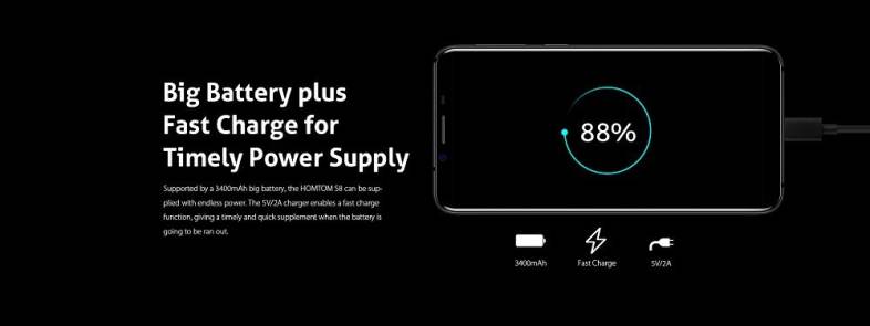 HOMTOM S8 4G Smartphone 5.7 inch MTK6750T Smart Gesture Finger Scanner 4GB RAM 64GB ROM 16.0MP   5.0MP