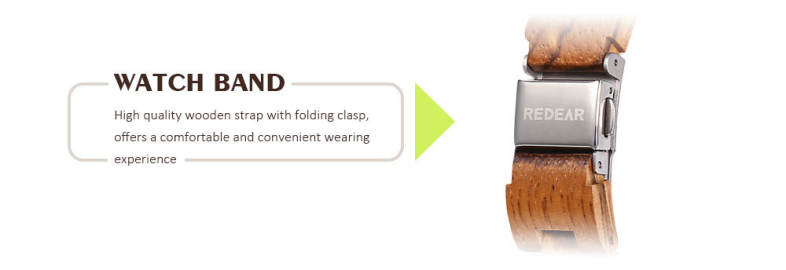 REDEAR 1680 Women Quartz Wooden Watch Wood Oval Dial Female Wristwatch