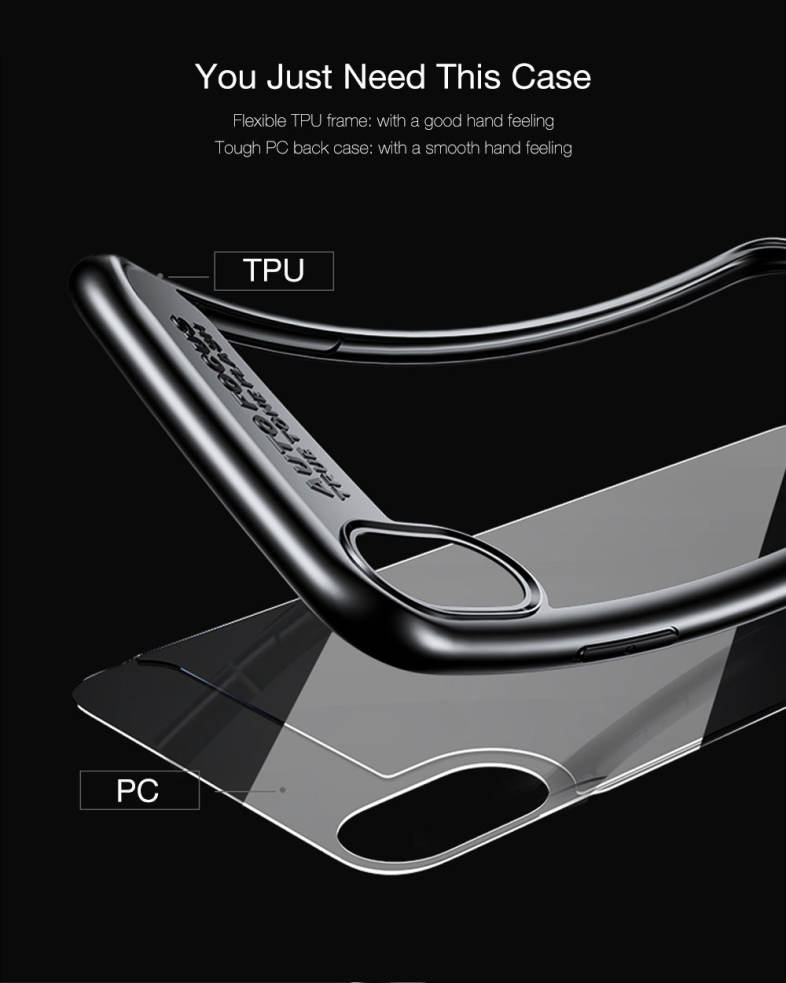Baseus Suthin Case Protective Shell Back Cover Anti-scratch Skin for iPhone 8