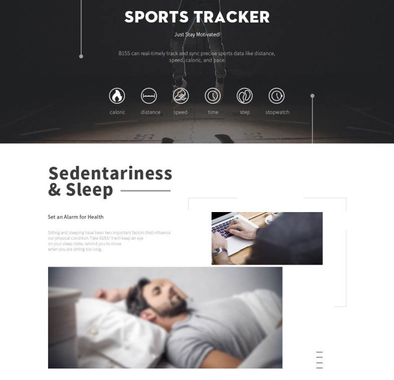 B15S Smart Bracelet Blood Pressure Oxygen Measure Heart Rate Wristband