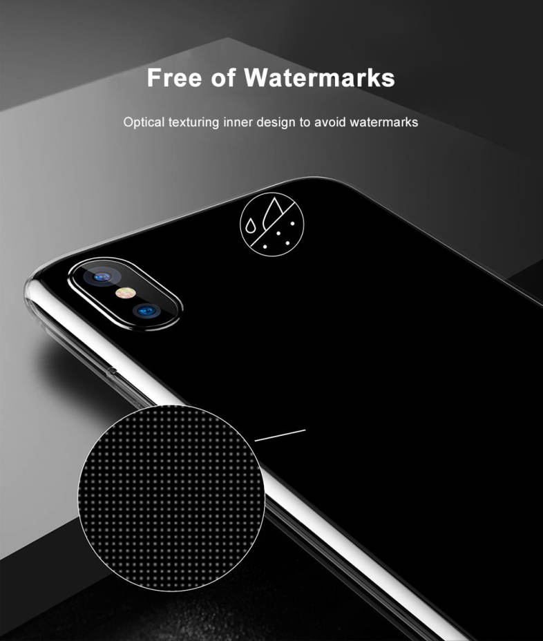 Baseus Simple Series (Anti-fall) Clear TPU Case Back Cover for iPhone 8