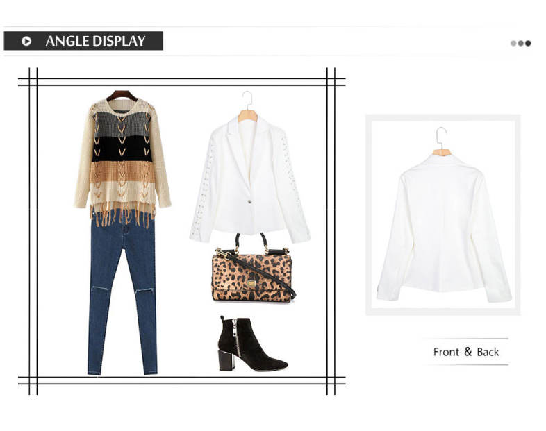 Trendy Lapel Long Sleeve Lace-up Button Women Suit