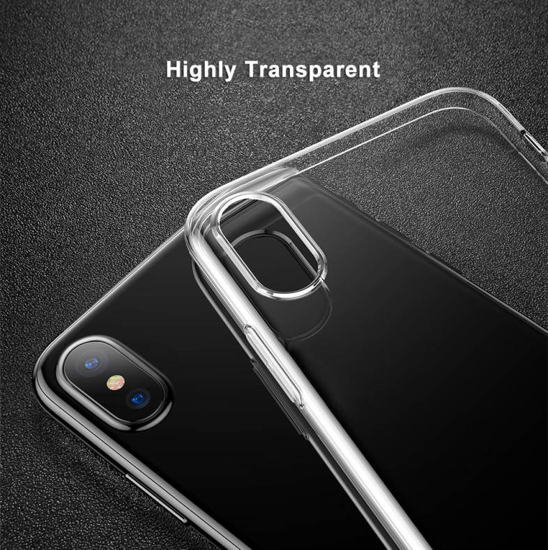 Baseus Simple Series Pluggy Case Clear TPU Protective Back Cover for iPhone 8