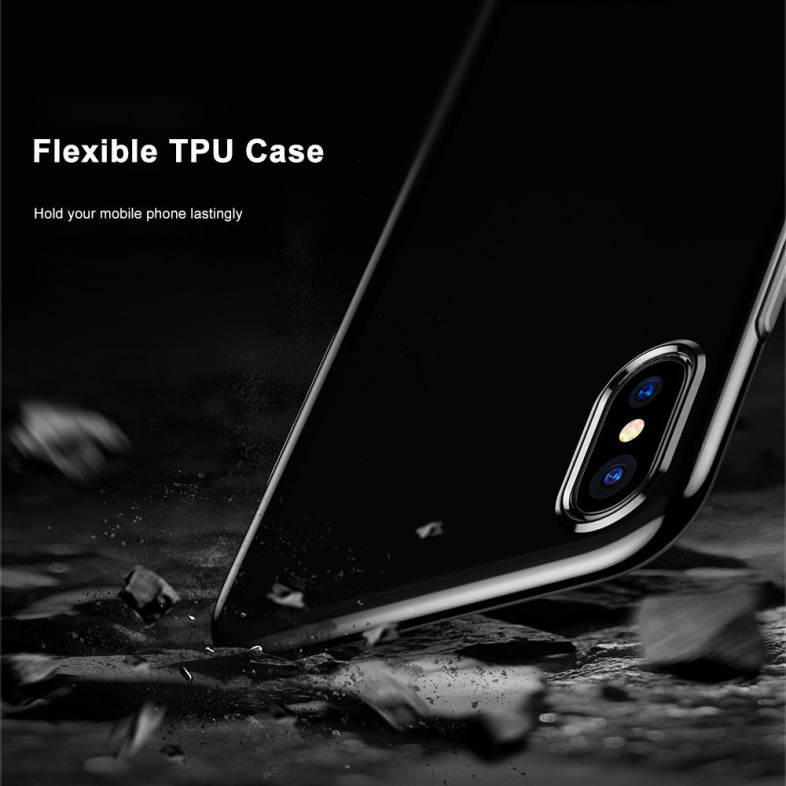 Baseus Simple Series Pluggy Case Clear TPU Protective Back Cover for iPhone 8