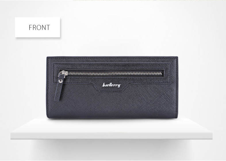 Baellerry Luxury Casual Business Thin Long Card Holder Men Wallet