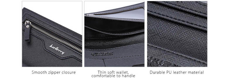Baellerry Luxury Casual Business Thin Long Card Holder Men Wallet
