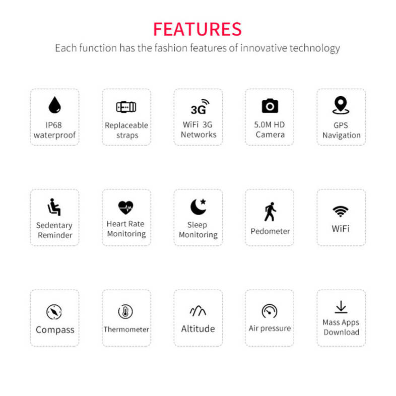 Microwear H1 3G Smartwatch Phone 1.39 inch Android 4.4 MTK6572 Dual Core 1.2GHz 4GB ROM IP68 Waterproof 2.0MP Camera Pedometer