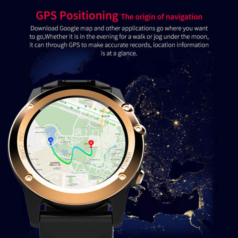 Microwear H1 3G Smartwatch Phone 1.39 inch Android 4.4 MTK6572 Dual Core 1.2GHz 4GB ROM IP68 Waterproof 2.0MP Camera Pedometer