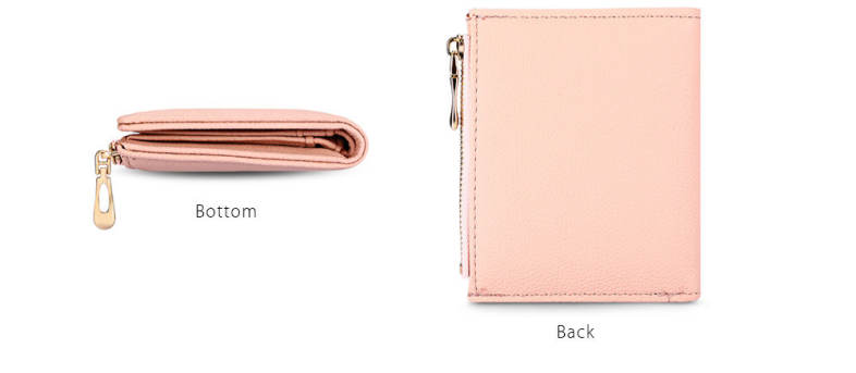 Guapabien Women Wallet PU Leather Zipper Pouch Short Clutch Cherry Print Purse