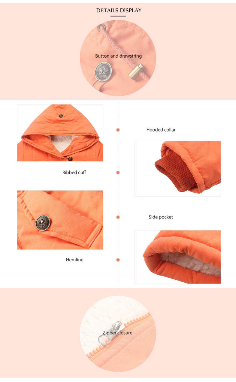 Trendy Hooded Long Sleeve Fleece Parka Women Coat