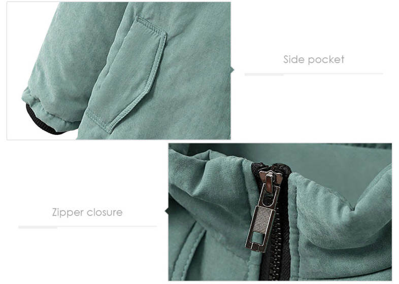 Trendy Hooded Long Sleeve Fleece Pocket Parka Women Coat