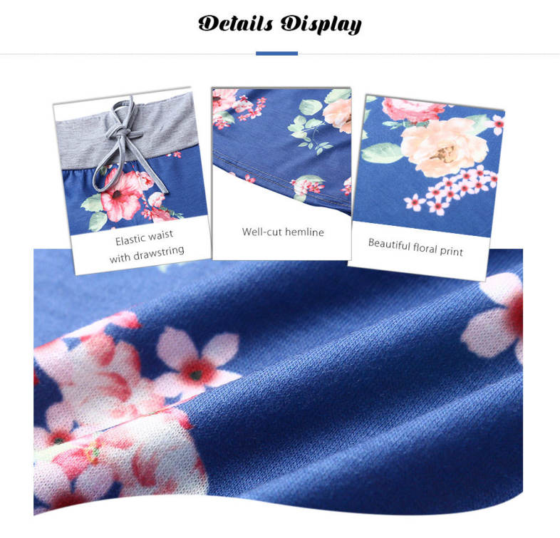 Trendy Elastic Waist Floral Print Wide-leg Women Pants