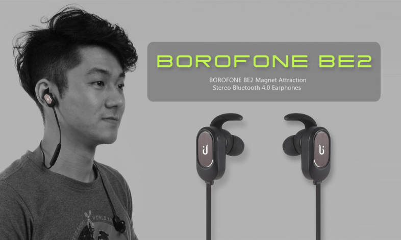 BOROFONE BE2 Magnet Attraction Stereo Bluetooth 4.0 Sports Earphones