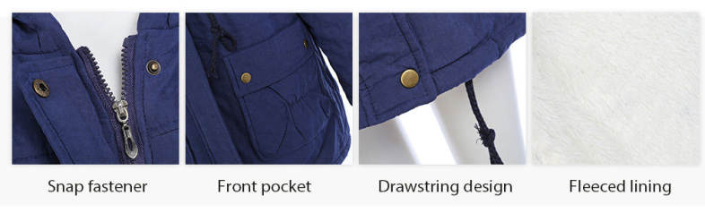 Trendy Hooded Collar Long Sleeve Pocket Fleece Parka Women Winter Coat