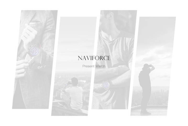 NAVIFORCE 9110 Male Quartz Watch 24-hour Date Day Display Men Wristwatch