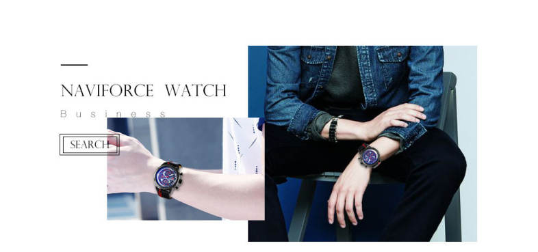 NAVIFORCE 9110 Male Quartz Watch 24-hour Date Day Display Men Wristwatch