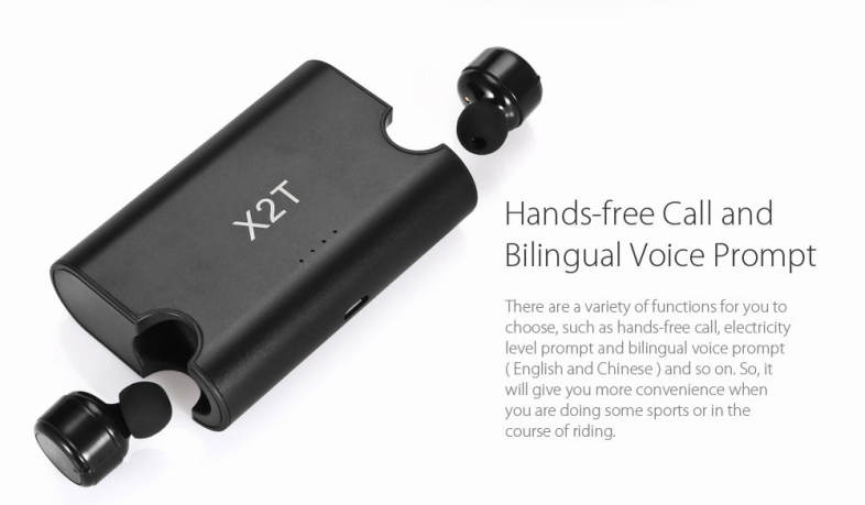 Mini X2T Wireless In-ear Double Bluetooth Headset