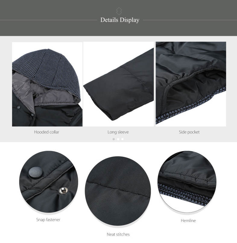 Trendy Hooded Long Sleeve Spliced Pocket Women Coat