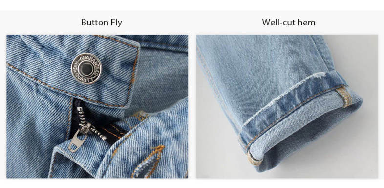 High Waist Floral Embroidered Women Ripped Denim Pants Bleach Wash Jeans