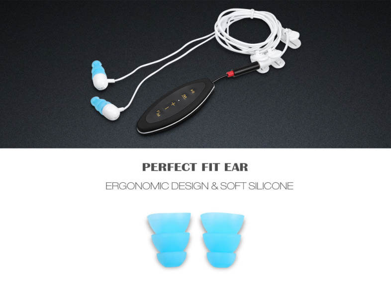 CJX601 Multicolor Portable IPX8 Waterproof MP3 Player with Clip and FM 