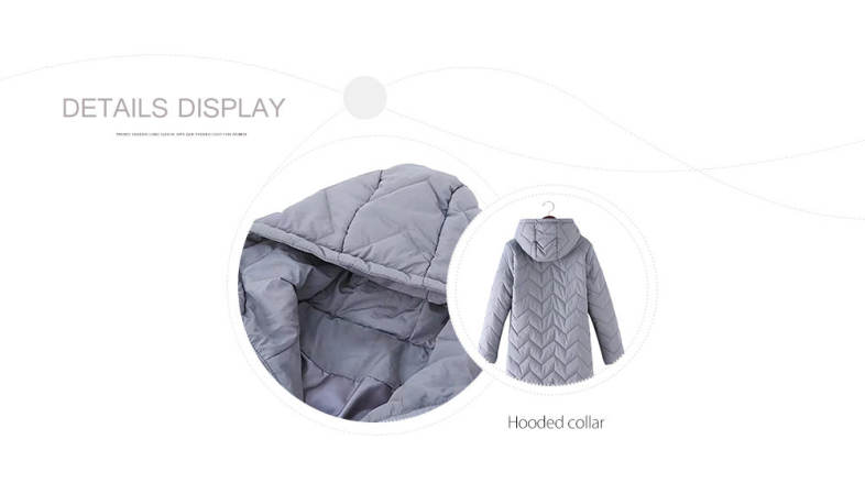 Trendy Hooded Long Sleeve Zipper Pocket Women Winter Coat