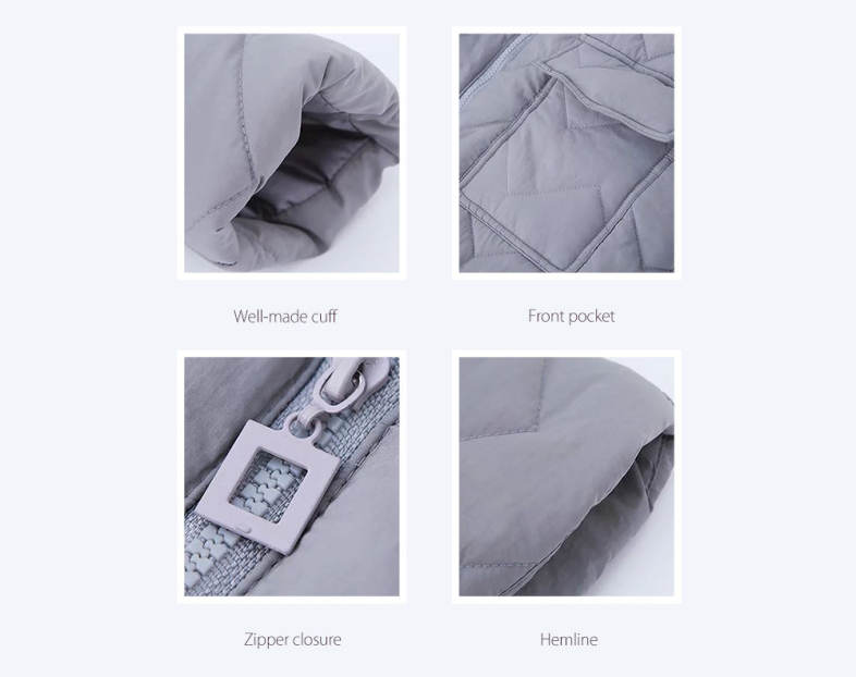 Trendy Hooded Long Sleeve Zipper Pocket Women Winter Coat