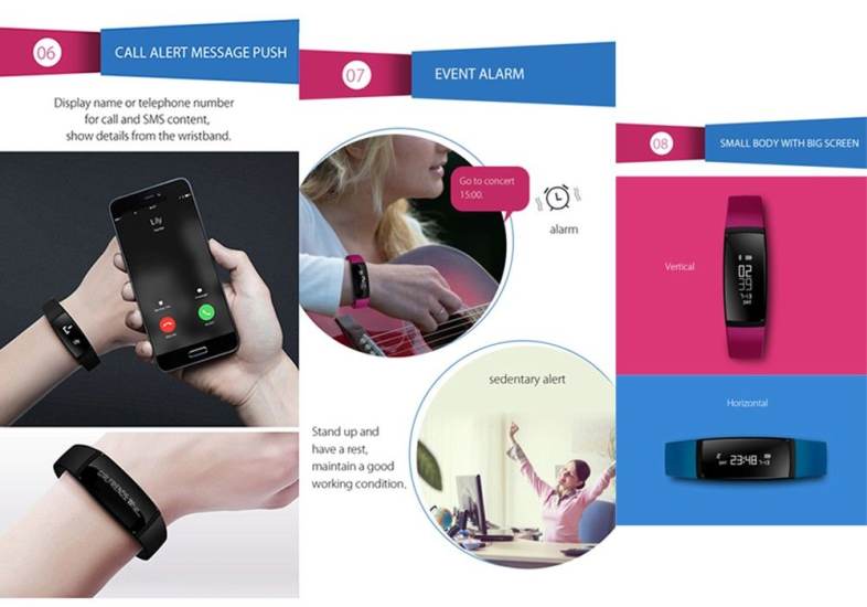 V07 Heart Rate Blood Pressure Smart Wristband USB Charging Plug Sleep Monitor Bracelet