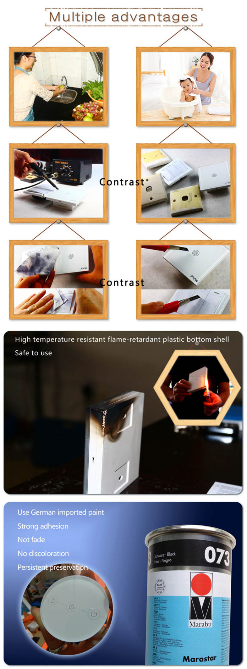 FYW Touch Remote Wall Switch Receiver for Smart Control On-off