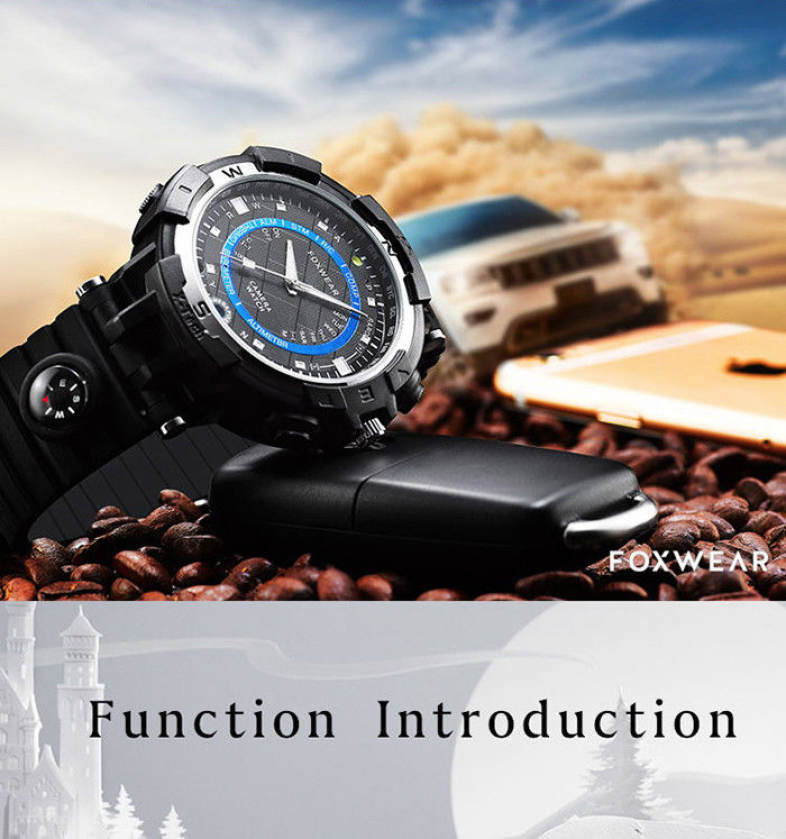 FOXWEAR FOX8 Smartwatch 16GB RAM Night Vision Compass Flashlight WiFi Video 