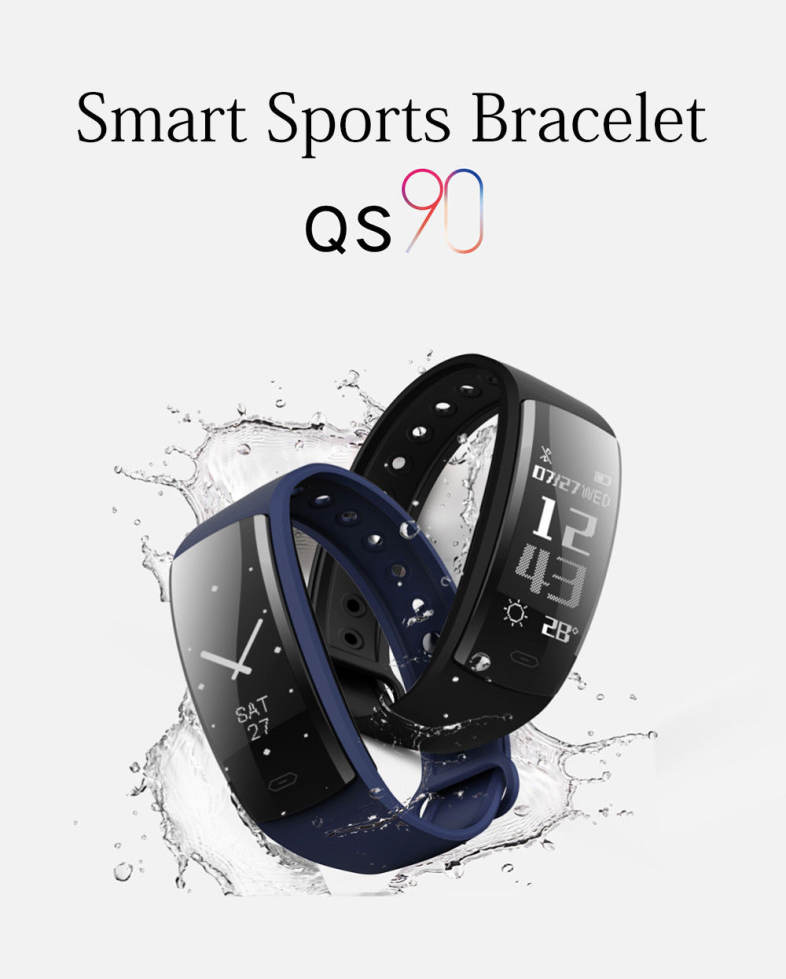 QS90 Bluetooth 4.0 Smart Watch Multiple Sports Modes Weather Remind Wristband 