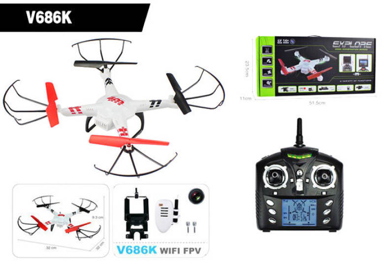 WLtoys V686G 5.8G FPV 2.4GHz 4CH Auto - Pathfinder RC Quadcopter with 2.0MP Camera
