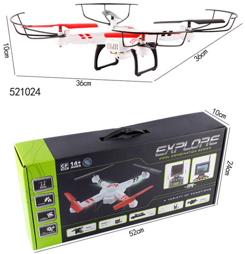 WLtoys V686G 5.8G FPV 2.4GHz 4CH Auto - Pathfinder RC Quadcopter with 2.0MP Camera
