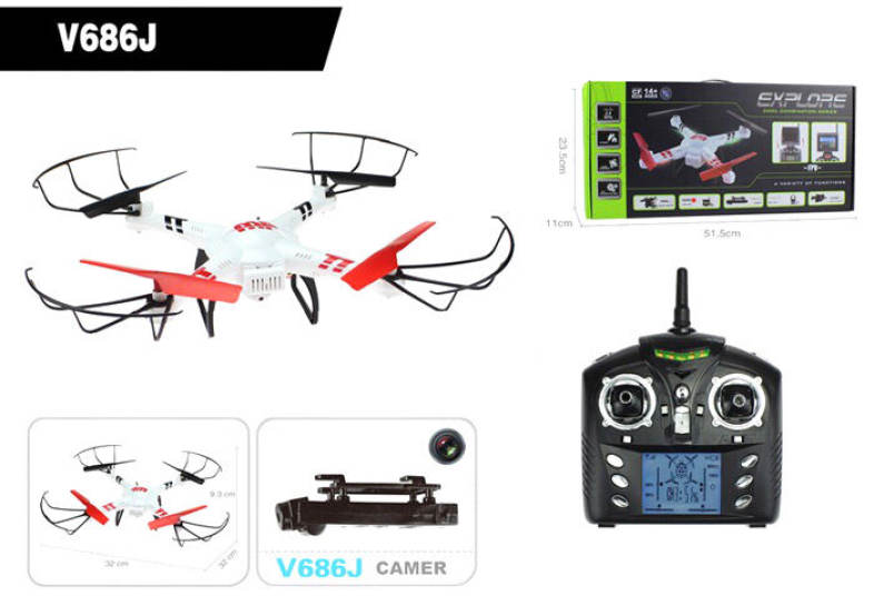 WLtoys V686G 5.8G FPV 2.4GHz 4CH Auto - Pathfinder RC Quadcopter with 2.0MP Camera