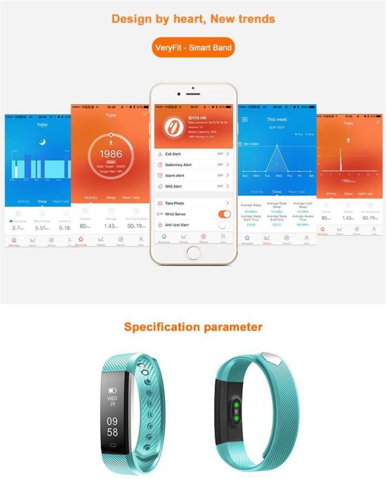 Star 3 Heart Rate Smart Watch  Fitness Tracker Band Bracelet Japan Nordic Chip Test  Accurate 0.86  Inch Big Screen