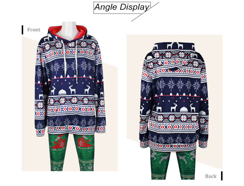 Trendy Hooded Long Sleeve Printed Pocket Women Hoodie