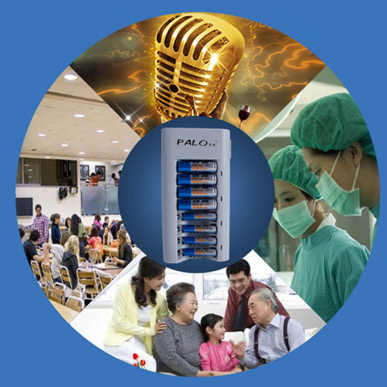 Palo C808W 8 Slots Charger for AA / AAA NiCd NiMh Batteries