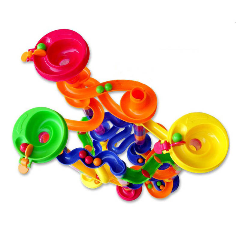 105pcs DIY Construction Marble Race Run Maze Balls Track Building Blocks