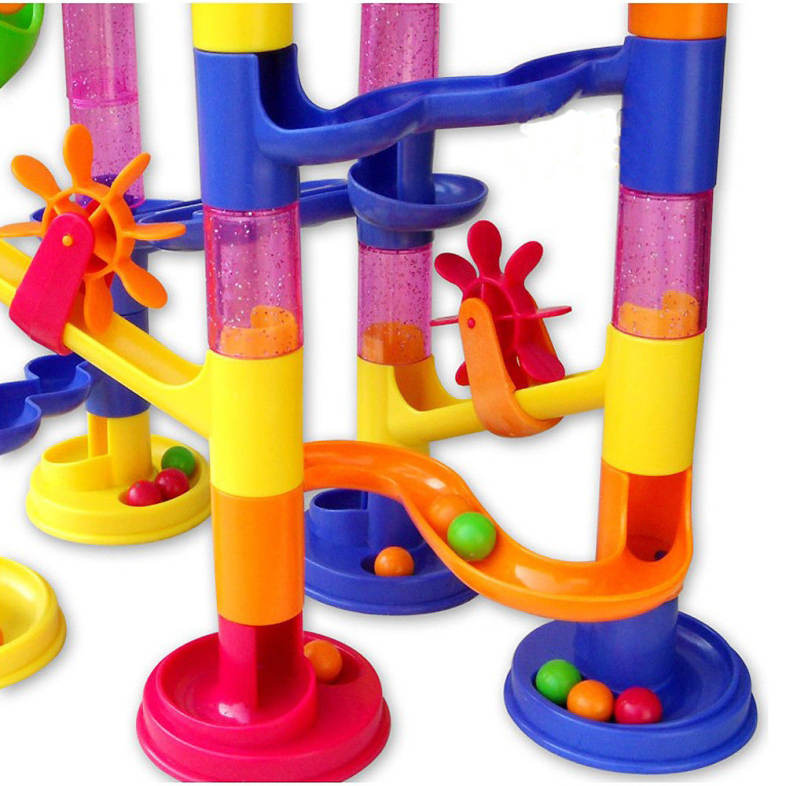 105pcs DIY Construction Marble Race Run Maze Balls Track Building Blocks