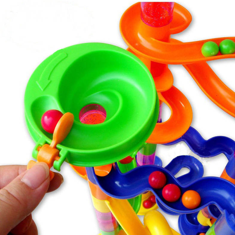 105pcs DIY Construction Marble Race Run Maze Balls Track Building Blocks