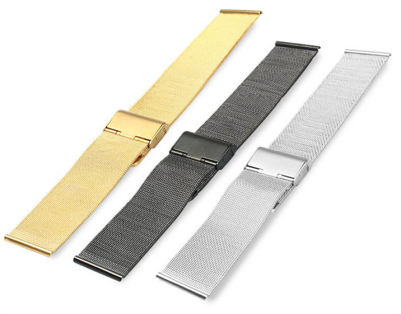 22mm Stainless Steel Mesh Bracelet Watch Band Replacement Strap for Men Women
