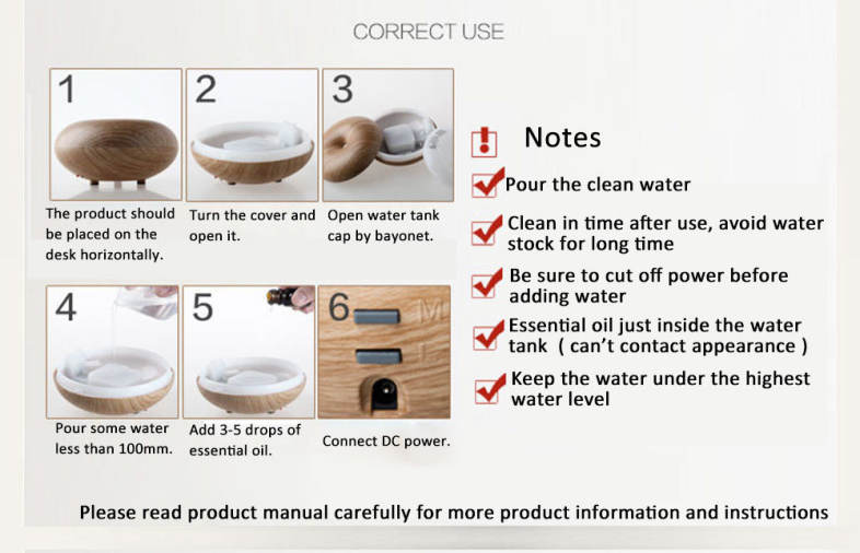 GX - 03K Ultrasonic Anion Purification Mini Mute Aromatherapy Essential Oil Atomizer