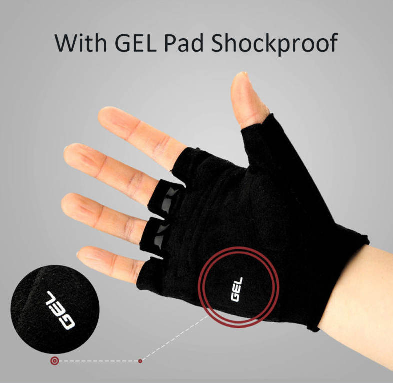 2PCS SAHOO Anti-slip Hydrofuge Half Finger Bike Cycling Gloves Summer Racing Mountain Bicycle