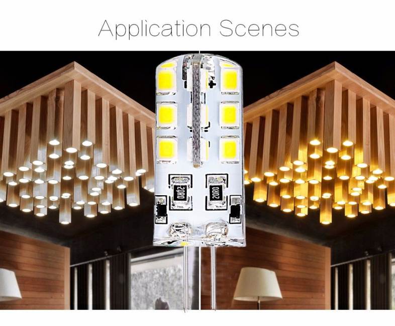 10pcs 1.8 - 2.2W G4 Base 24 LED Lamp DC 12V Warm White Light Undimmable 360 Degrees Beam Angle