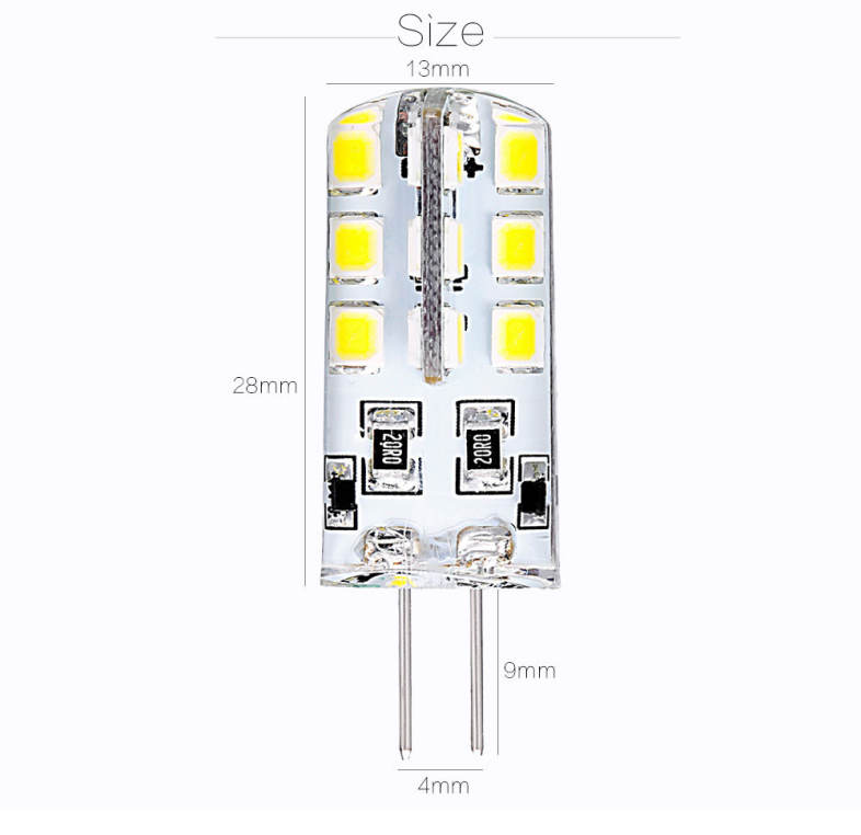 10pcs 1.8 - 2.2W G4 Base 24 LED Lamp DC 12V Warm White Light Undimmable 360 Degrees Beam Angle