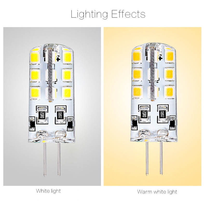 10pcs 1.8 - 2.2W G4 Base 24 LED Lamp DC 12V Warm White Light Undimmable 360 Degrees Beam Angle