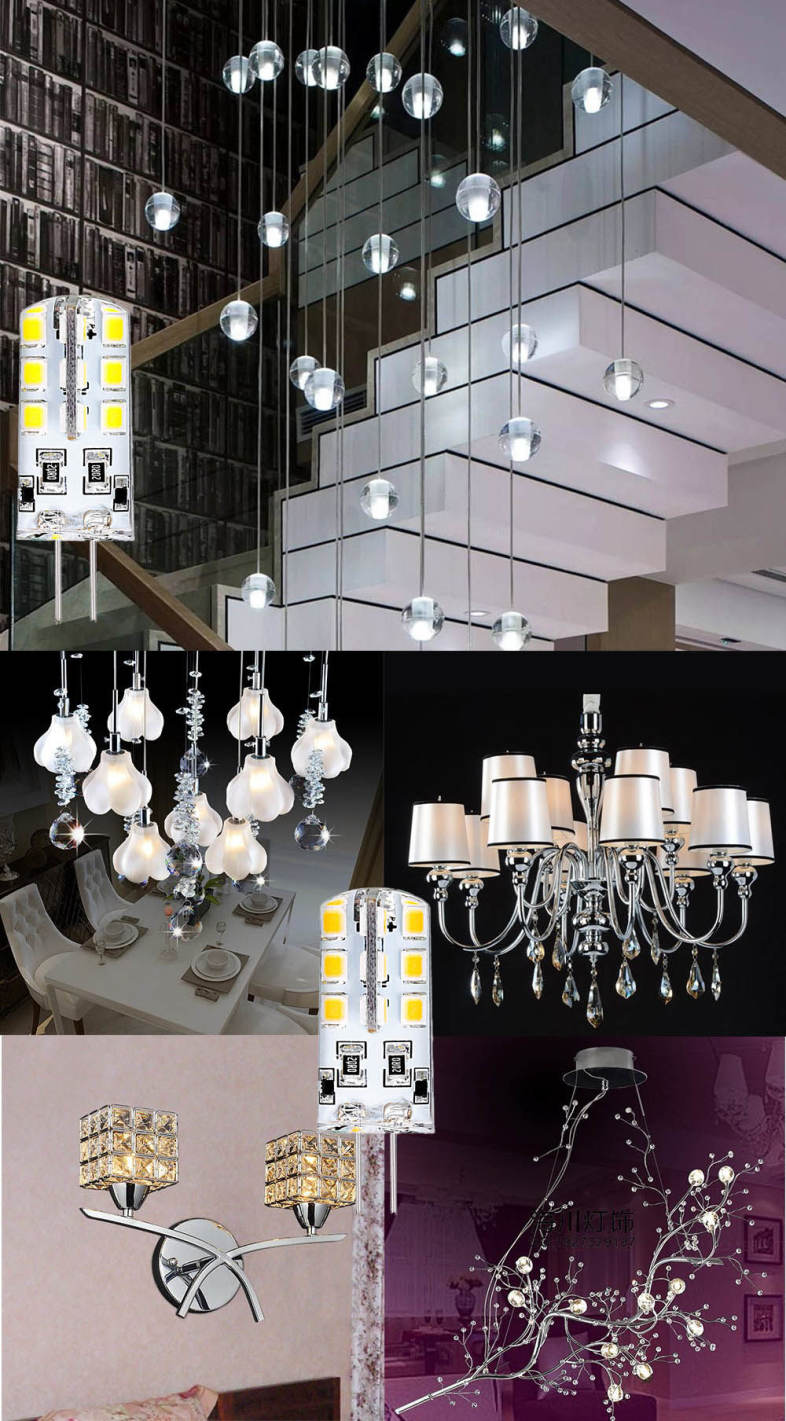 10pcs 1.8 - 2.2W G4 Base 24 LED Lamp DC 12V Warm White Light Undimmable 360 Degrees Beam Angle
