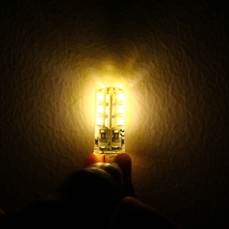 10pcs 1.8 - 2.2W G4 Base 24 LED Lamp DC 12V Warm White Light Undimmable 360 Degrees Beam Angle