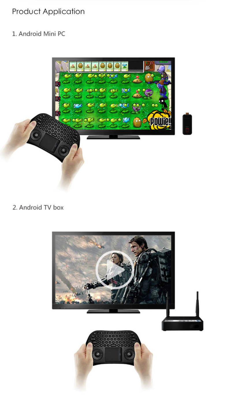 MEASY GP800 2.4GHz Wireless Keyboard Air Smart Mouse Tochpad Remote Control for TV Box / Laptop / Tablet PC