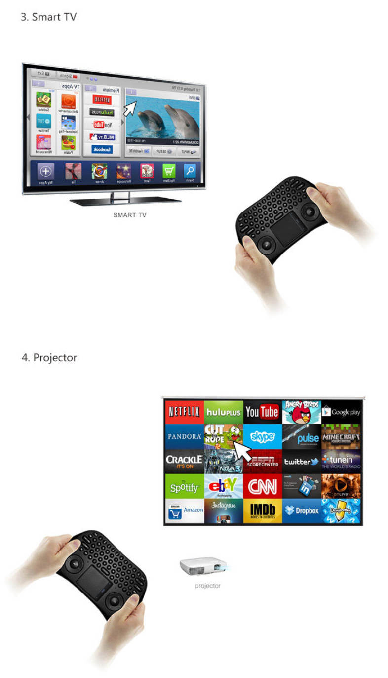 MEASY GP800 2.4GHz Wireless Keyboard Air Smart Mouse Tochpad Remote Control for TV Box / Laptop / Tablet PC